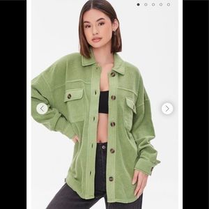 Forever 21 Fleece Button Front Shacket